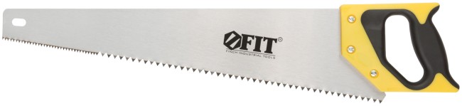 Ножовка по дереву, крупный каленый зуб 3 ТPI с запилом 7 ТPI, 2D заточка, пласт.прорезинен.ручка 500 мм