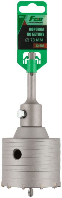 Коронка по бетону FDW, SDS-Plus, хвостовик 100 мм, 73 мм Коронка по бетону FDW, SDS-Plus, хвостовик 100 мм, 73 мм