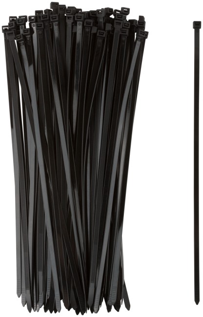 Хомуты нейлоновые для проводов, черные 100 шт., 7,6х400 мм Хомуты нейлоновые для проводов, черные 100 шт., 7,6х400 мм