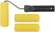Валик поролоновый желтый с ручкой "мини" 100 мм + 2 сменных ролика Валик поролоновый желтый с ручкой "мини" 100 мм + 2 сменных ролика