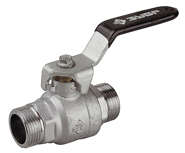 ЗУБР d 3/4″, ручка-рычаг, ″папа-папа″, полнопроходной шаровой кран (4-51322-C-3/4) ЗУБР d 3/4″, ручка-рычаг, ″папа-папа″, полнопроходной шаровой кран (4-51322-C-3/4)