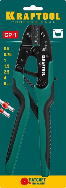 KRAFTOOL CP-1, 0.5 - 6 мм2, для втулочных наконечников, пресс-клещи (45461-1) KRAFTOOL CP-1, 0.5 - 6 мм2, для втулочных наконечников, пресс-клещи (45461-1)