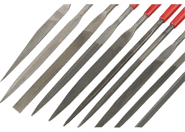 Набор надфилей, 160 х 4 мм, 10 шт, обрезиненные рукоятки Matrix