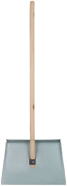 Лопата для уборки снега тротуарная трехбортная, оцинкованное железо, дерев.черенок 500x310x1450 мм