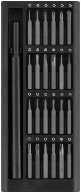 Отвертка с битами для точных работ, 24 бит сталь S2, алюминиевый кейс, Профи Отвертка с битами для точных работ, 24 бит сталь S2, алюминиевый кейс, Профи