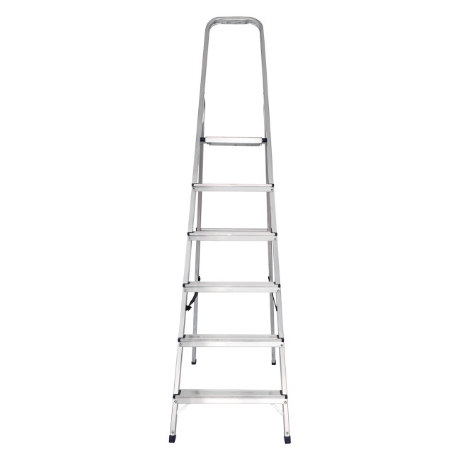 Стремянка усиленная, 6 ступеней, алюминиевая, Россия, MTX