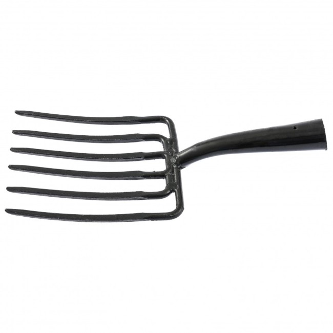 Вилы 6 - и рогие, копальные, 195х220 мм, кованые, без черенка, Арти, Россия