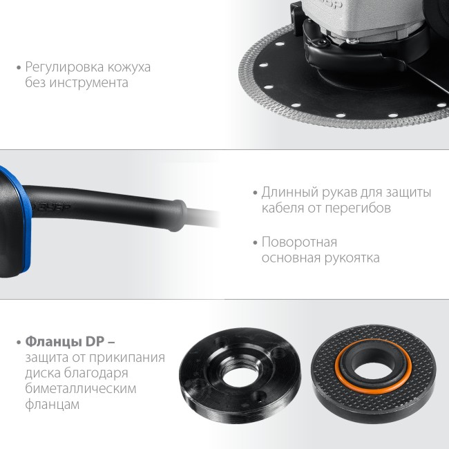 ЗУБР 2000 Вт, d180 мм, УШМ, Профессионал (УШМ-П180-1800 П)