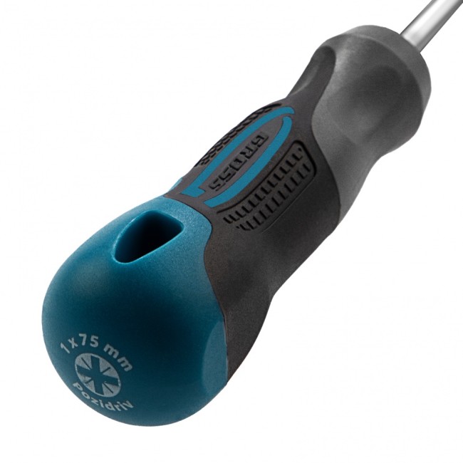 Отвертка PZ1 x 75 мм, S2, трехкомпонентная ручка Gross Отвертка PZ1 x 75 мм, S2, трехкомпонентная ручка Gross