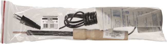 ЭПЦН Россия, 25 Вт, электропаяльник с деревянной рукояткой (55407-25) ЭПЦН Россия, 25 Вт, электропаяльник с деревянной рукояткой (55407-25)