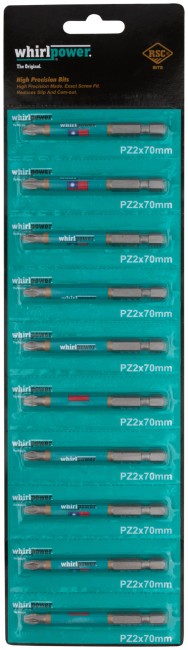 Биты WP, сталь S2, с насечкой, Профи, 70 мм PZ2, 10 шт. Биты WP, сталь S2, с насечкой, Профи, 70 мм PZ2, 10 шт.