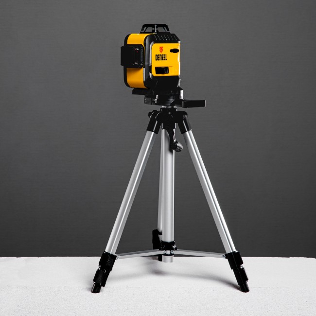 Лазерный уровень мультипризменный LX 360-3 Red, 30 м, 635 нм, аккумулятор Li 2800 мАч, резьба 5/8" Denzel