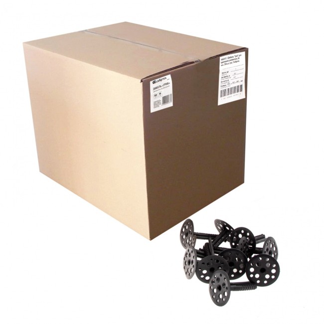 Дюбель, "Гриб" для крепления утеплителя, 80 мм, 500 шт/уп Сибртех