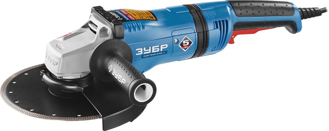 ЗУБР 2100 Вт, d230 мм, УШМ, АВТ, Профессионал (УШМ-П230-2100 ПВ) ЗУБР 2100 Вт, d230 мм, УШМ, АВТ, Профессионал (УШМ-П230-2100 ПВ)