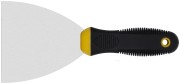 Шпатель, нерж.сталь, черно-желтая прорезин.ручка  4" (100 мм)