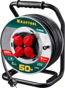 KRAFTOOL K-325, КГ, 3 х 2.5 мм2, 50 м, 4000 Вт, IP44, силовой удлинитель на стальной катушке (55086-50) KRAFTOOL K-325, КГ, 3 х 2.5 мм2, 50 м, 4000 Вт, IP44, силовой удлинитель на стальной катушке (55086-50)