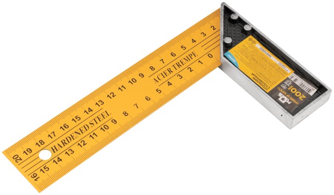 Угольник столярный, двусторонняя шкала 200 мм