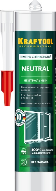KRAFTOOL Neutral, 300 мл, белый, нейтральный силиконовый герметик (41257-0)