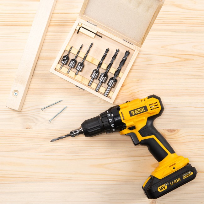 Набор сверл зенкеров по дереву, 3-10 мм, 7 шт // Denzel