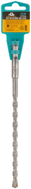Бур по бетону SDS PLUS с двойной резьбой 8х210 мм Бур по бетону SDS PLUS с двойной резьбой 8х210 мм