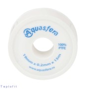 Лента ФУМ PTFE катушка 19ммх0,2ммх15м вода 6020 Aquasfera 6020-04 Лента ФУМ PTFE катушка 19ммх0,2ммх15м вода 6020 Aquasfera 6020-04