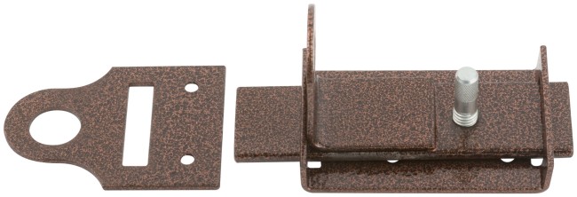 Засов накладной с проушинами, медь
