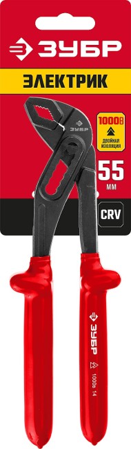 ЗУБР Электрик, 250 мм, диэлектрические переставные клещи (2214-10-25) ЗУБР Электрик, 250 мм, диэлектрические переставные клещи (2214-10-25)