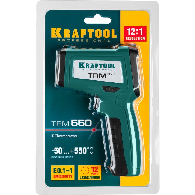 KRAFTOOL TRM-550, -30° +550°С, пирометр инфракрасный (45705-550)