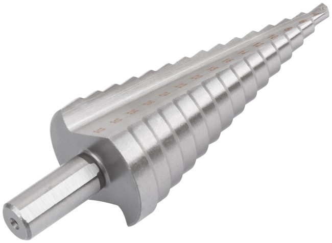 Сверло ступенчатое HSS ( Р6М5 ) по металлу, 15 ступеней, 4-32 мм