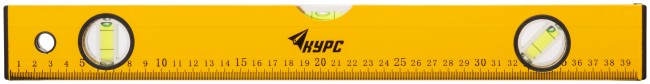 Уровень "Лайт", 3 глазка, желтый корпус, шкала  400 мм