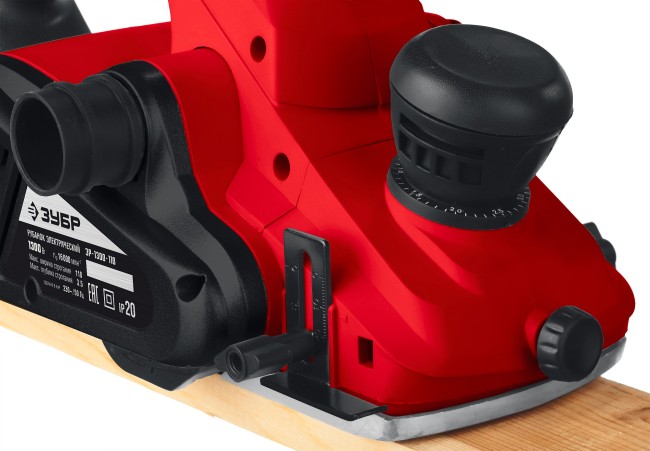 ЗУБР 1300 Вт, 110 мм, электрический рубанок (электрорубанок), станина (ЗР-1300-110)