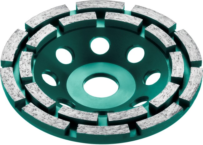 KRAFTOOL Double, d 125 мм, двухрядная алмазная шлифовальная чашка, Профессионал (33369-125) KRAFTOOL Double, d 125 мм, двухрядная алмазная шлифовальная чашка, Профессионал (33369-125)