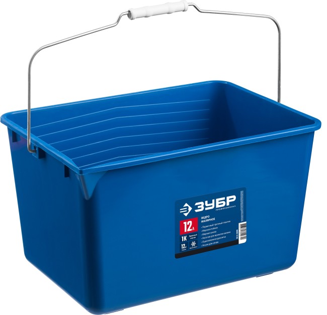 ЗУБР 12 л, высокопрочное, малярное пластиковое ведро, Профессионал (0609-12) ЗУБР 12 л, высокопрочное, малярное пластиковое ведро, Профессионал (0609-12)