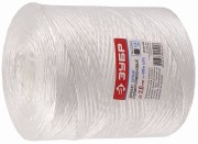 ЗУБР d 2.0 мм, 400 м, 1600 текс, 22 кгс, белый, полипропиленовый шпагат (50100-400) ЗУБР d 2.0 мм, 400 м, 1600 текс, 22 кгс, белый, полипропиленовый шпагат (50100-400)