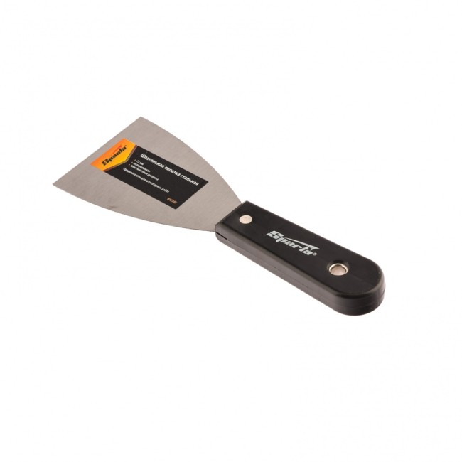 Шпательная лопатка стальная, 75 мм, полированная, пластмассовая ручка Sparta Шпательная лопатка стальная, 75 мм, полированная, пластмассовая ручка Sparta