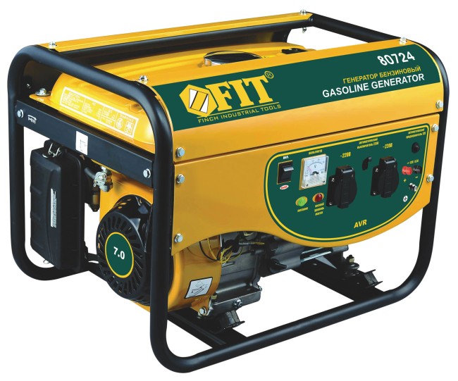 Генератор бензиновый 3200 Вт; 210 куб. см; 15 л; 2/220 В; 1/12 В; руч. пуск; коробка