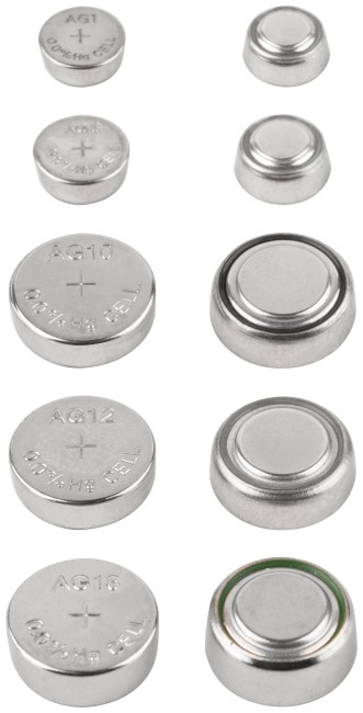 Батарейка щелочная, тип AG1*2 шт, AG3*2 шт, AG10*2 шт, AG12*2 шт, AG13*4 шт