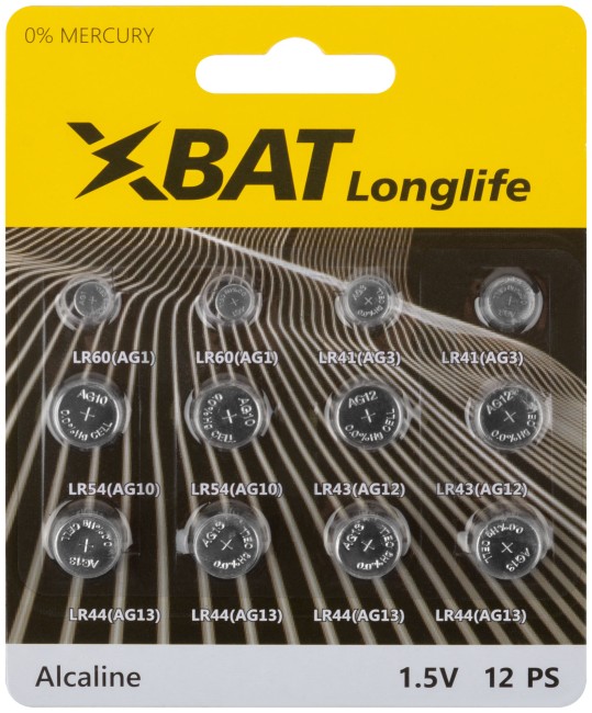 Батарейка щелочная, тип AG1*2 шт, AG3*2 шт, AG10*2 шт, AG12*2 шт, AG13*4 шт