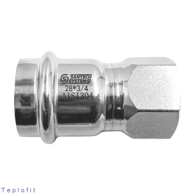 "Муфта нерж AISI304 Дн28х3/4"" пресс/ВР FS144 SantechSystems"
