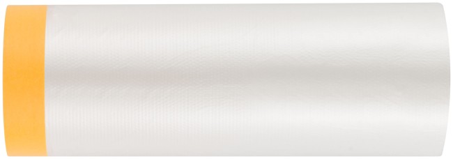 Clever Cover: укрывная пленка с золотистой малярной лентой, статически заряжена, 7 мкр., 140 см х 33 м Clever Cover: укрывная пленка с золотистой малярной лентой, статически заряжена, 7 мкр., 140 см х 33 м