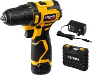 STEHER 12 В, 35 Н·м, 1 АКБ (2 А·ч), бесщеточная дрель-шуруповерт, кейс (CDB-120-1) STEHER 12 В, 35 Н·м, 1 АКБ (2 А·ч), бесщеточная дрель-шуруповерт, кейс (CDB-120-1)