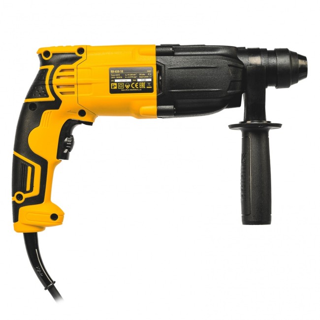 Перфоратор электрический RH-650-18, SDS-plus, 650 Вт, 2.0 Дж, 3 плюс 1 режим Denzel Перфоратор электрический RH-650-18, SDS-plus, 650 Вт, 2.0 Дж, 3 плюс 1 режим Denzel