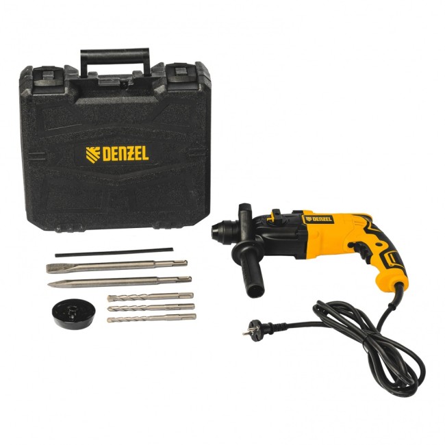 Перфоратор электрический RH-650-18, SDS-plus, 650 Вт, 2.0 Дж, 3 плюс 1 режим Denzel Перфоратор электрический RH-650-18, SDS-plus, 650 Вт, 2.0 Дж, 3 плюс 1 режим Denzel