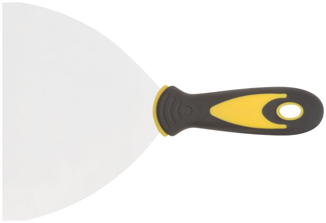 Шпатель, нерж.сталь, прорезиненная ручка  6" (150 мм)