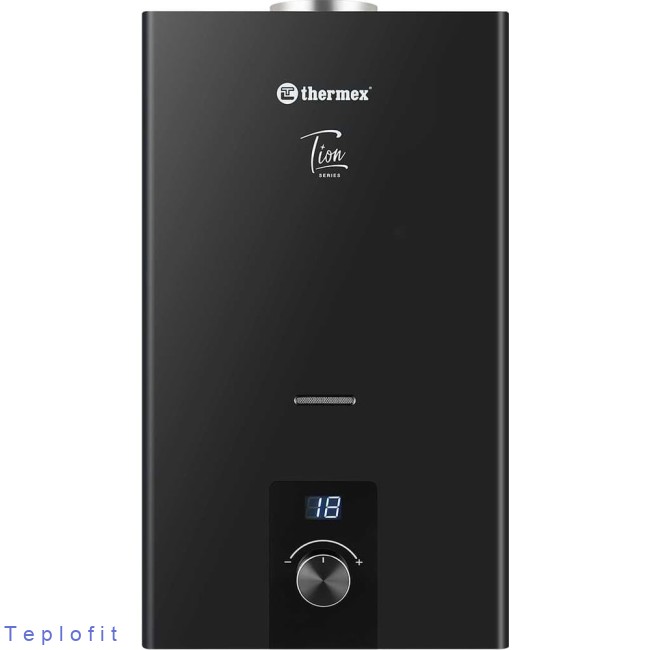 Водонагреватель газовый проточный бытовой THERMEX T 20 D (Black) ЭдЭБ05002