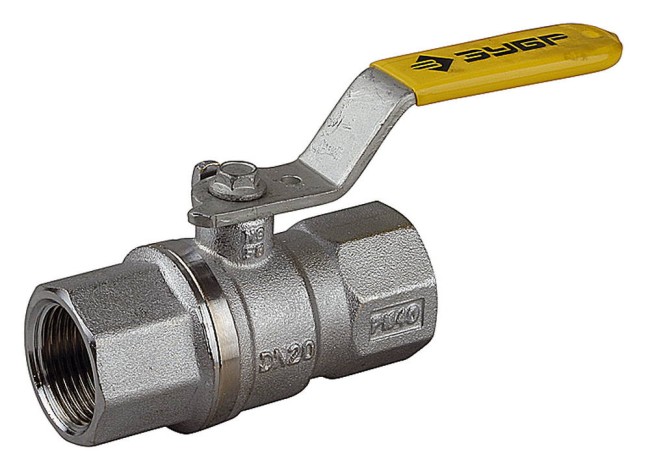 ЗУБР d 3/4″, ручка-рычаг ″мама-мама″, полнопроходной газовый шаровой кран (4-51720-C-3/4) ЗУБР d 3/4″, ручка-рычаг ″мама-мама″, полнопроходной газовый шаровой кран (4-51720-C-3/4)