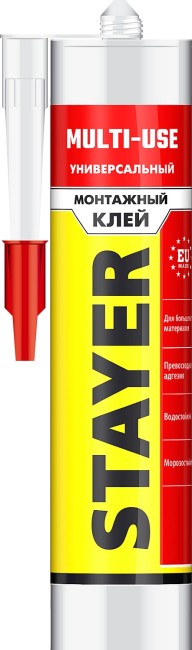 STAYER 280 мл, белый, универсальный монтажный клей, Professional (41321)