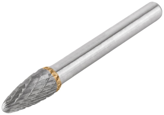 Шарошка карбидная, штифт 6 мм, тип "F", параболическая  8х18х63 мм