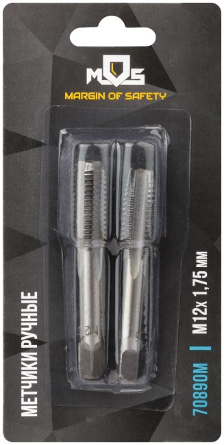 Метчики ручные, комплект 2 шт. М12 х 1.75 мм Метчики ручные, комплект 2 шт. М12 х 1.75 мм