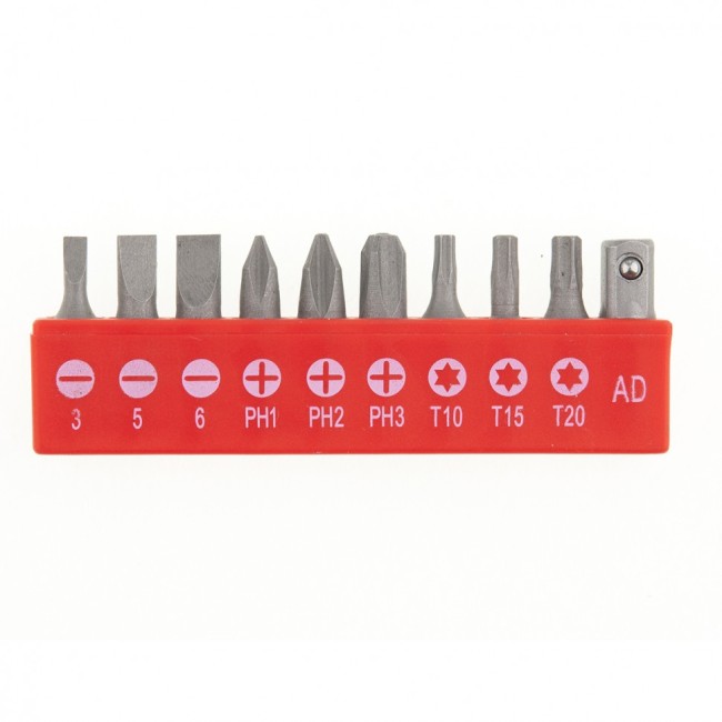 Отвертка с набором бит, 11 шт, Fusion, CrV, трехкомпонентная рукоятка "Anti slip" Matrix Отвертка с набором бит, 11 шт, Fusion, CrV, трехкомпонентная рукоятка "Anti slip" Matrix